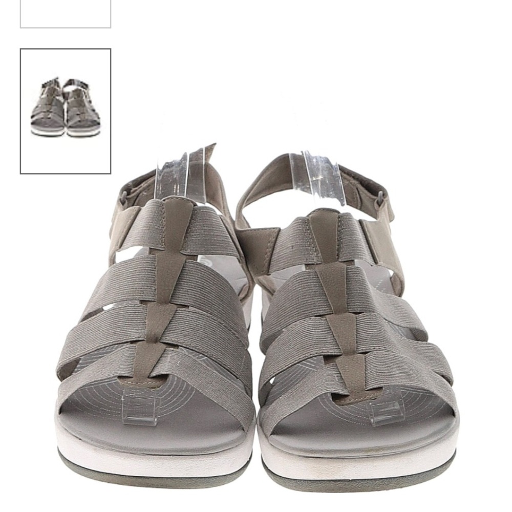 Gray women’s sandals size 7 made by Clark’s